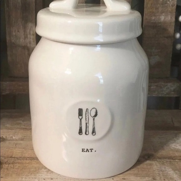 HTF Rae Dunn Baby EAT Canister - Picture 2 of 5